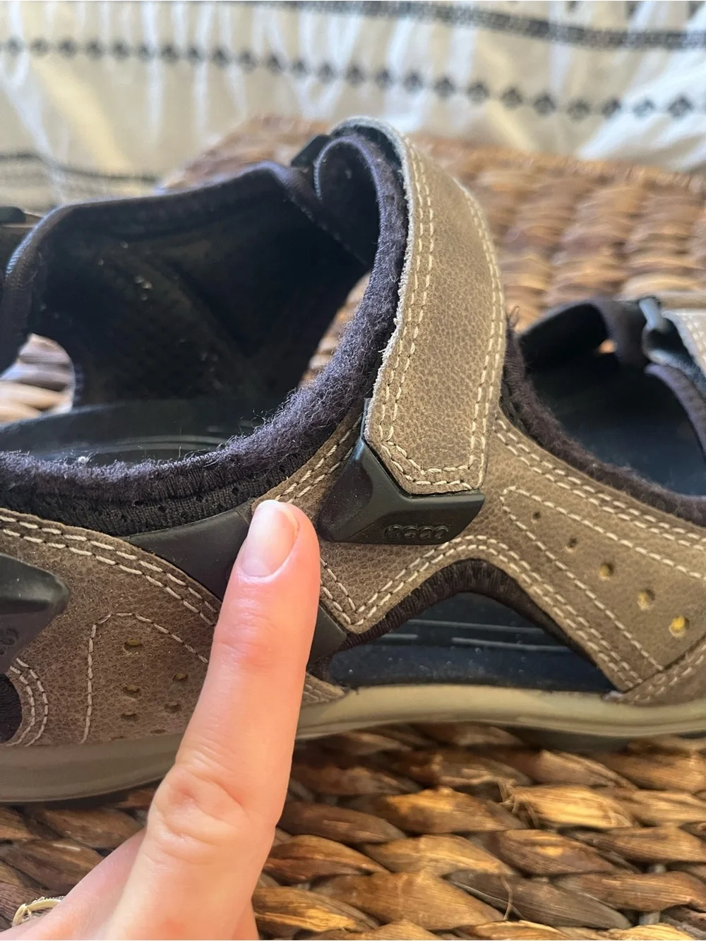 Ecco Yucatan Sport Sandals Men’s Size 45 US 11/11.5 Leather Hiking Comfort Strap